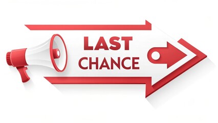 Summer sale promotion with special deals and discount. Last chance promotion graphic with a megaphone and directional arrow design.