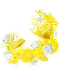 lemon slice and ice