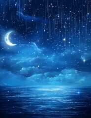 Mesmerizing Full Moon and Starry Night Atmosphere Sky Universe Image for Backgrounds