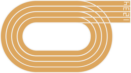 육상종목 선수들이 뛰는 경기장 © 율린 이