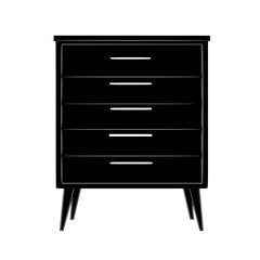 Modern Dresser, household object, vector graphic