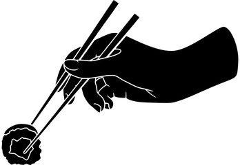 salmon illustration seafood silhouette fish logo food icon restaurant outline sushi japanese seaweed rice traditional japan asian gourmet nori shape chopsticks vector graphic background