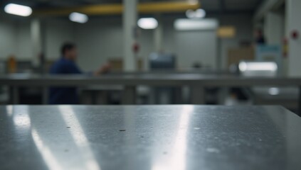 Shiny Stainless Steel Texture with High-Res Background Reflections Metallic Surface