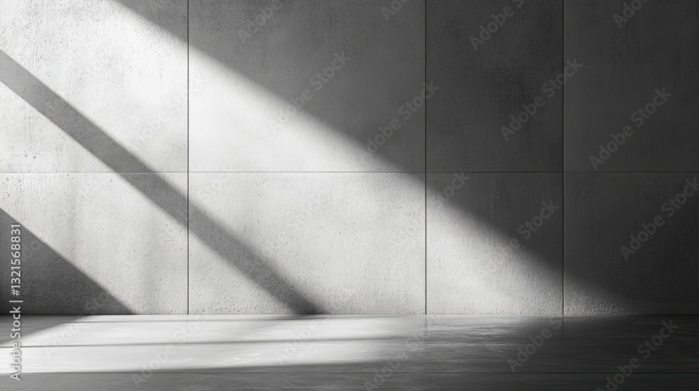 Aufkleber smooth gray concrete background with soft directional shadows for modern product presentation