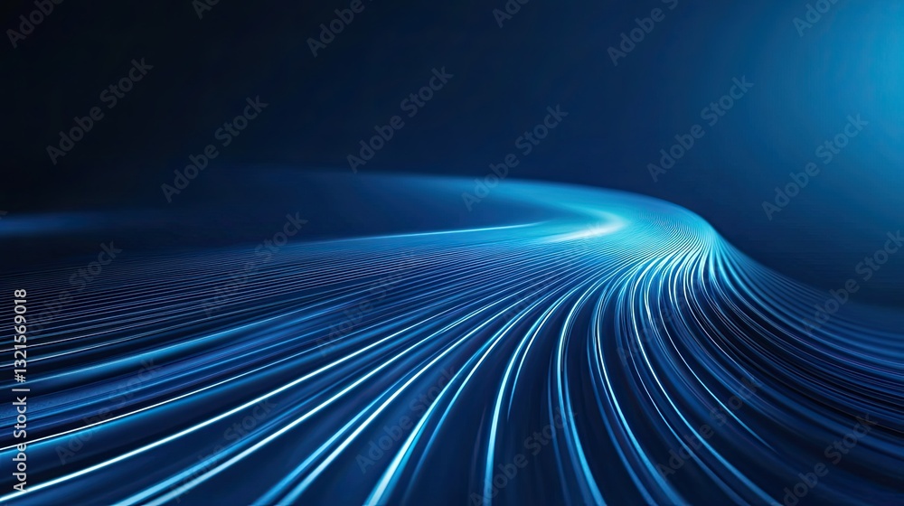 Poster soft and stylish blue gradient with high-tech lighting effects, creating a sleek and futuristic look