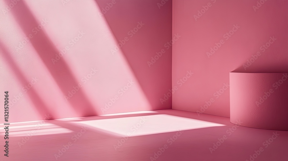Poster soft pink minimalist backdrop with subtle textured shadows for creative projects and design