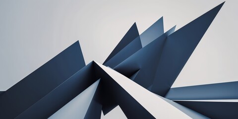 Geometric Abstract Art with Dynamic Lines and Overlapping Shapes Creating Depth and Movement.