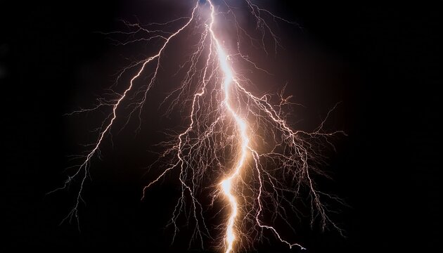 lightning in the night sky
