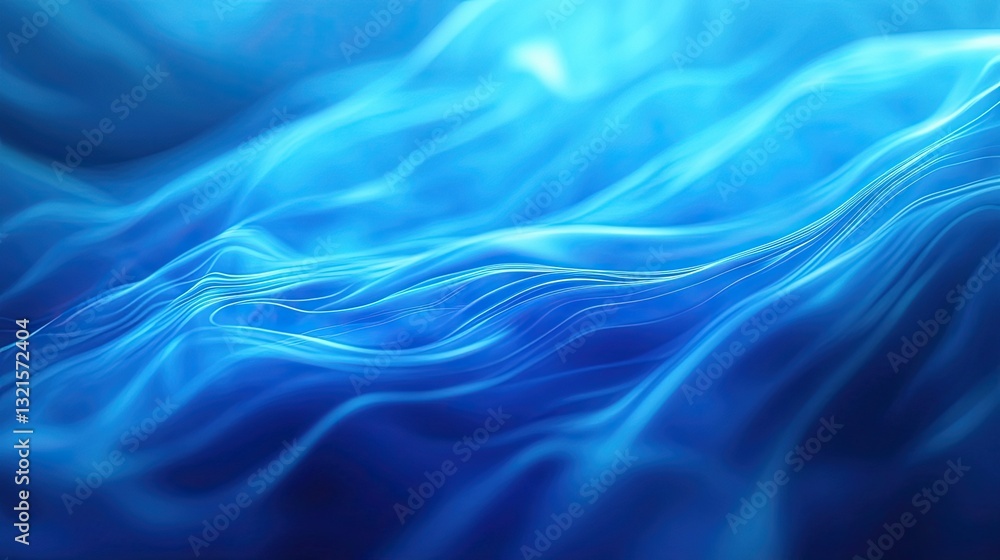 Aufkleber vibrant abstract blue gradient with depth and glow effects, great for web and technology projects