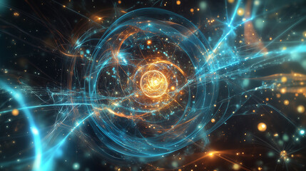 Fototapeta premium Quantum computing is a key technology, with quantum supremacy as a threshold for surpassing classical computers and reflecting research strength.