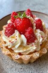 Strawberry tart dessert