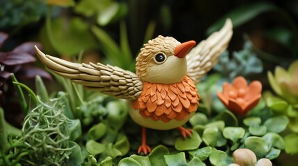 Robin sitting on the green tree UHD wallpaper