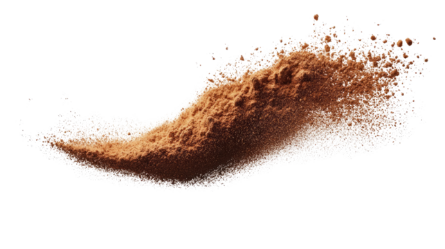 Cocoa Explosion: A dynamic burst of cocoa powder, capturing the essence of flavor and texture in a captivating display of motion.