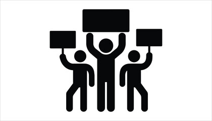 Protest Icon. Activism, Demonstration, and Social Movement Vector.