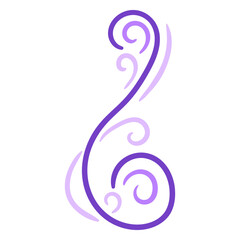 Obraz premium violet swirl stroke.