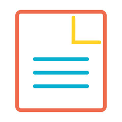 Obraz premium colorful file document icon.