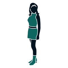 Fototapeta premium retro style girl.