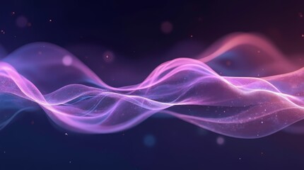 abstract fractal background,fluid holographic iridescent purple curved wave in dark background 3d render