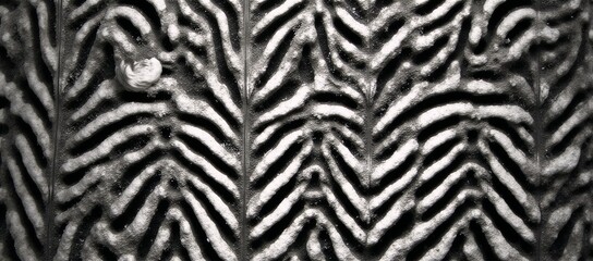 Fototapeta premium Image features black and white zebra-striped background texture