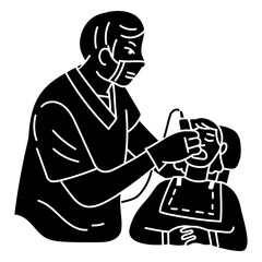 patient in dental office.