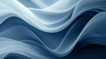 Obraz premium Abstract flowing waves in light and dark blues