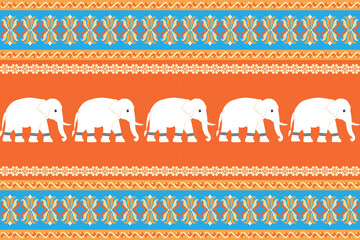 elephants pattern, Geometric
Beautiful Thailand,thai pattern,seamless,Traditional,ethnic,fabric pattern for textiles,rugs, wallpaper,clothing, sarong,batik,wrap,embroidery,print,background,cover, illu
