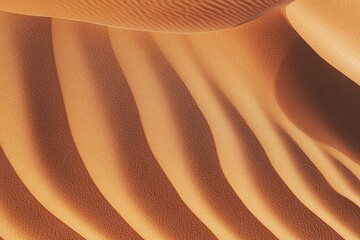 Beautiful beige sand background with detailed texture, top view. Summer beach sand background with copy space for your design or text. Close-up.