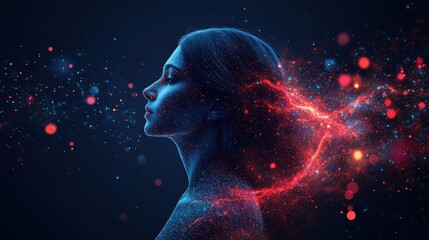 ethical AI shaping a balanced digital future, ensuring alignment with human values focus on AIhuman interaction interfaces, surreal, overlay, innovation labs as backdrop