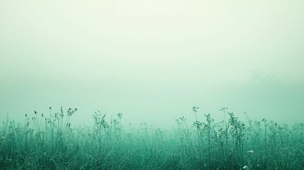 A soothing green-to-blue gradient background, evoking a natural and serene vibe. 