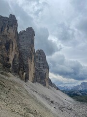 mountain landscape with clouds