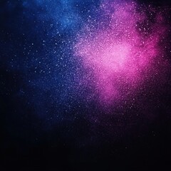 Obraz premium Pink blue powder explosion, dark background, abstract art, design element