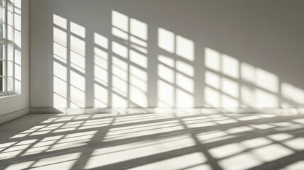 Sunlight patterns on empty room