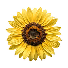 Fototapeta premium sunflower isolated on white or transparent background, png