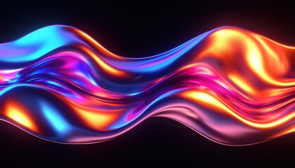 Abstract vibrant liquid waves
