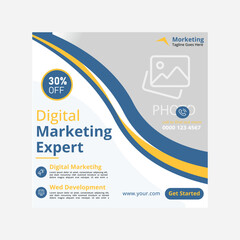 Obraz premium digital marketing social media post design template 