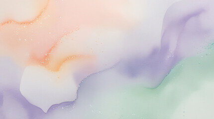 Obraz premium Soft Pastel Watercolor Birthday Background with Elegant Gradient for Sophisticated Invitations