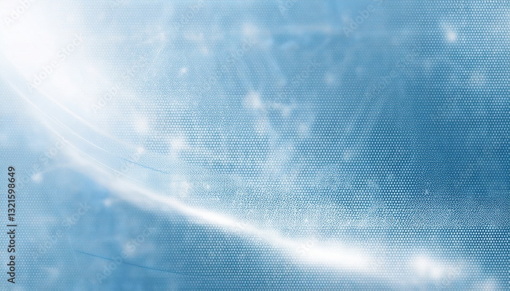 Poster ethereal abstract blue light background with glowing bokeh, digital wave texture, and soft motion blur for modern design