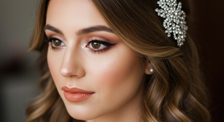 Bridal makeup look highlighting elegance and detail 