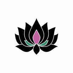 creative silhouette Lotus Icon victor illustration