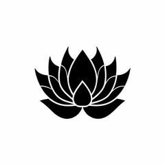 creative silhouette Lotus Icon victor illustration