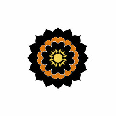 creative silhouette Marigold Icon victor illustration