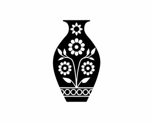 creative details Flower Vase Icon victor illustration