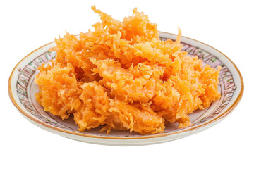 Crispy Fried Sweet Potato Snack on Decorative Plate