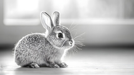 Candid Bunny: An endearing image of a bunny captured in a moment of tranquility.