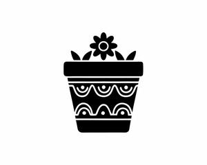 creative details Flower Pot Icon victor illustration