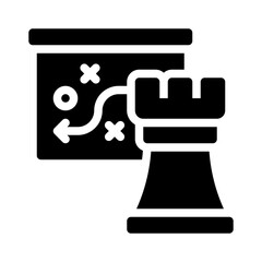 business strategy glyph icon