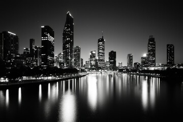Obraz premium City skyline at night