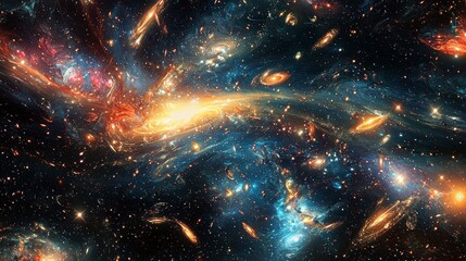 Naklejka premium Midnight Galaxy Panorama