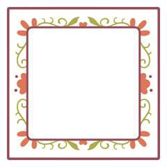 Fototapeta premium ornate and nature motifs line frames