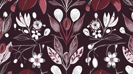 Elegant Floral Pattern Design for Textiles and Home Decor